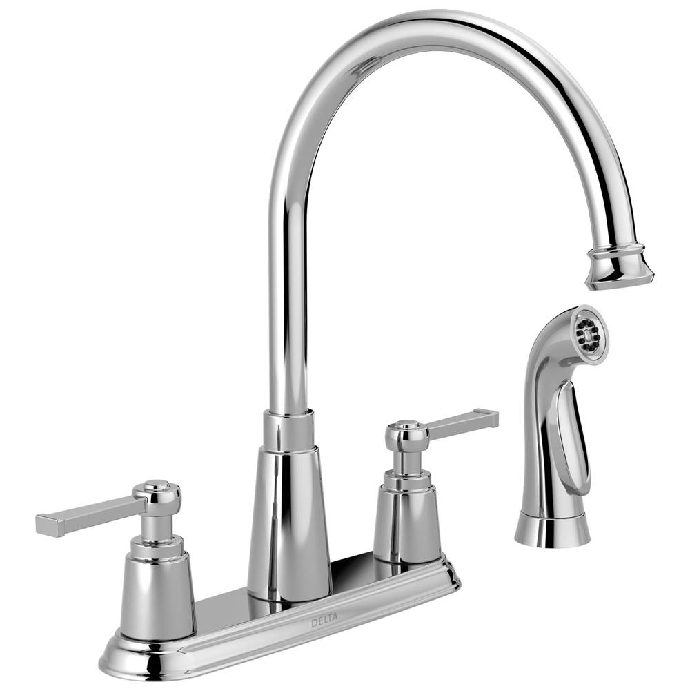 Delta Faucet Emmett® Two Handle Kitchen Faucet with Spray