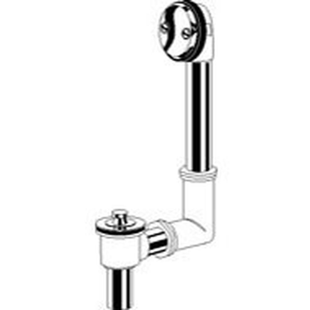 Gerber Plumbing Gerber Classics Lift & Turn 20 Gauge Drain in Shoe for Standard Tub with ''Clean Out Here'' Faceplate Chrome