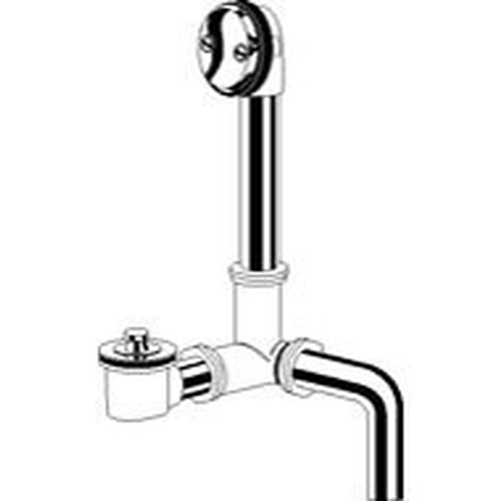 Gerber Plumbing Gerber Classics Lift & Turn Side Outlet 20 Gauge Drain for Standard Tub with ''Clean Out Here'' Faceplate Chrome