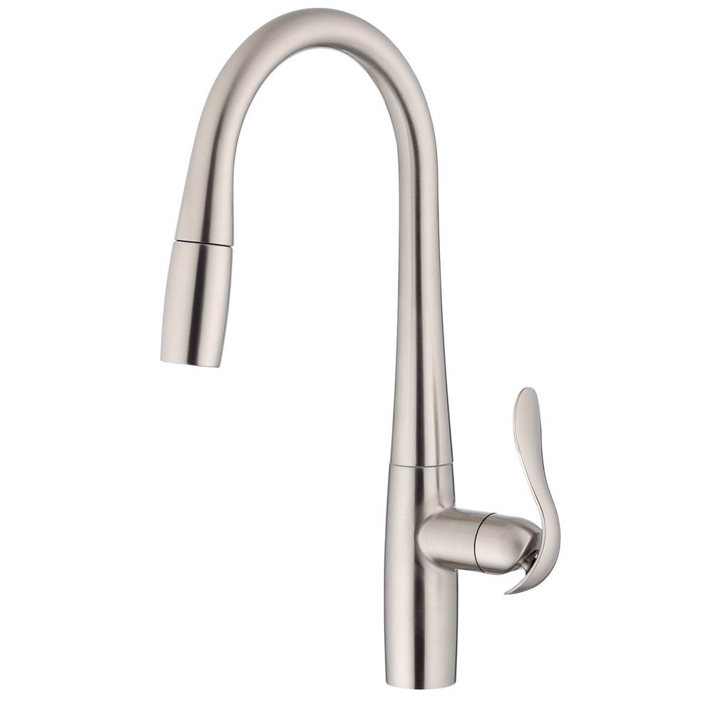 Gerber Plumbing Selene 1H Pull-Down Kitchen Faucet w/ Snapback 1.75gpm Stainless Steel