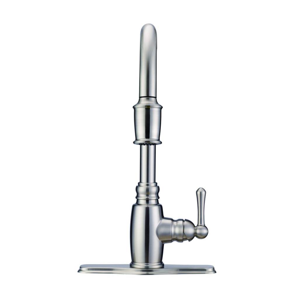 Gerber Plumbing Opulence 1H Pull-Down Kitchen Faucet w/ Snapback 1.75gpm Stainless Steel