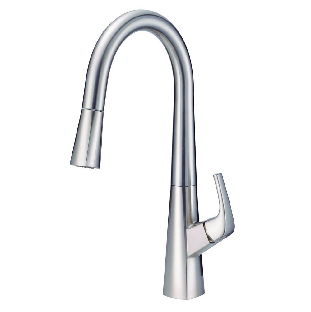 Gerber Plumbing Vaughn 1H Pull-Down Kitchen Faucet w/ Snapback 1.75gpm Stainless Steel