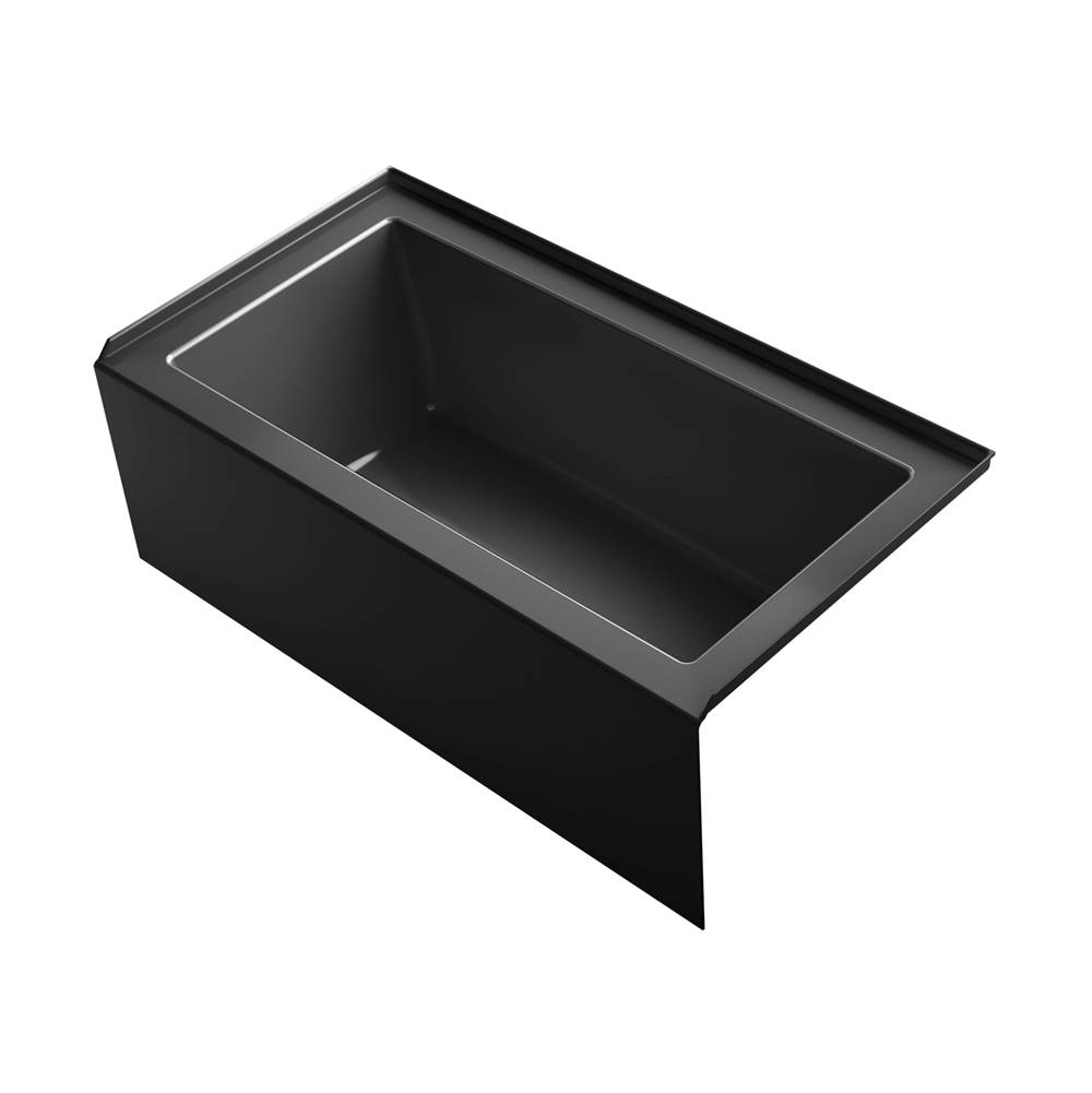 Kohler Underscore® Rectangle 60'' x 32'' alcove bath with integral apron, integral flange and right-hand drain