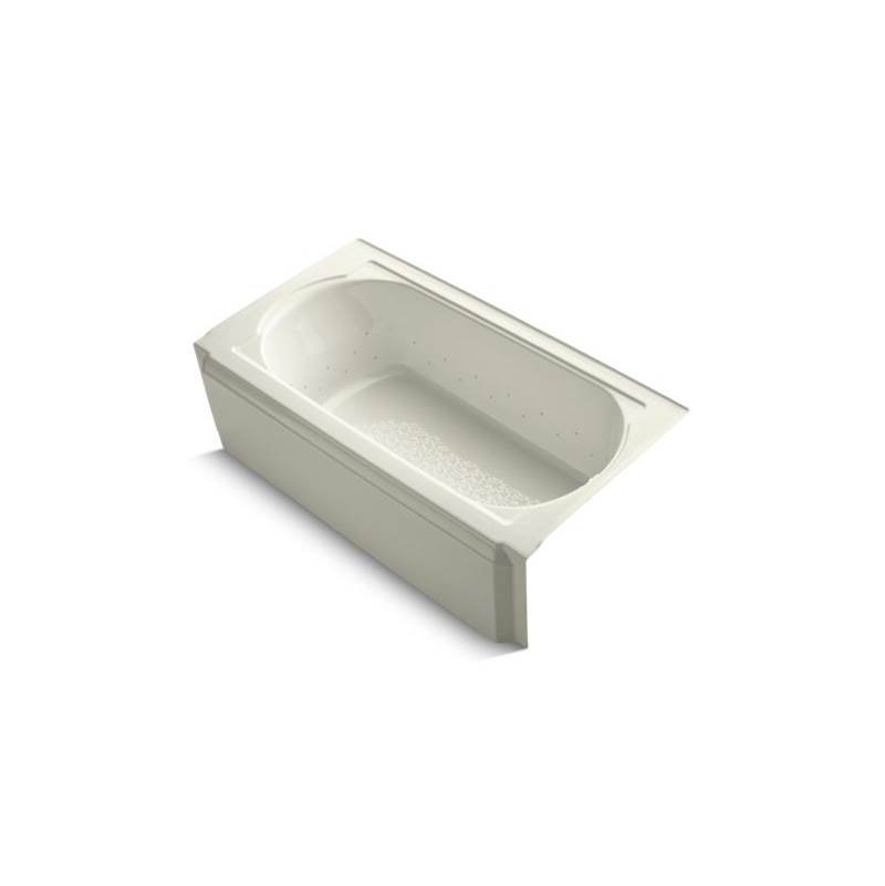 Kohler Memoirs® 60'' x 33-3/4'' alcove BubbleMassage™ air bath with Biscuit airjet color finish and right-hand drain