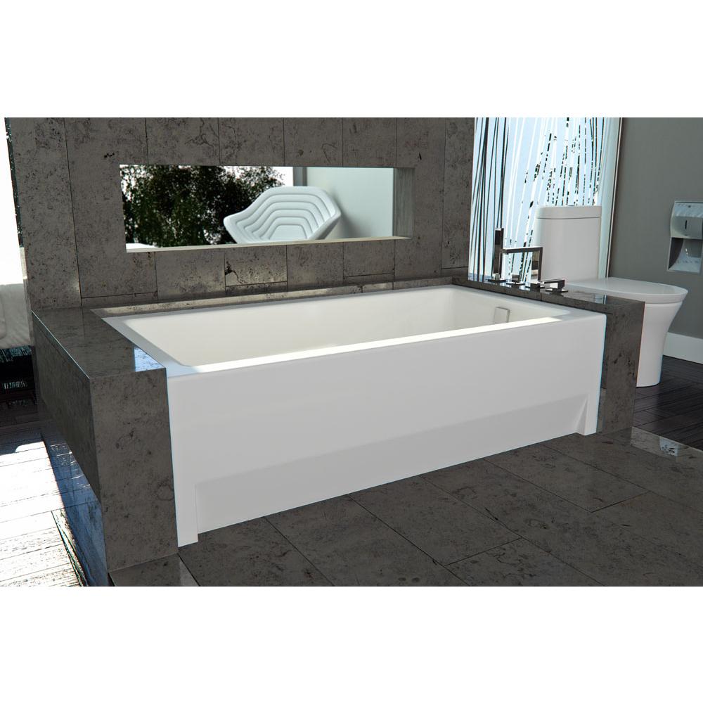 Neptune ZORA bathtub 36x66 with Tiling Flange and Skirt, Left drain, Whirlpool/Mass-Air, Biscuit