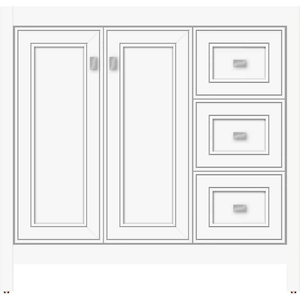 Strasser Woodenworks 36 X 18.5 X 34.5 Alki View Vanity Deco Miter Sat White Rh