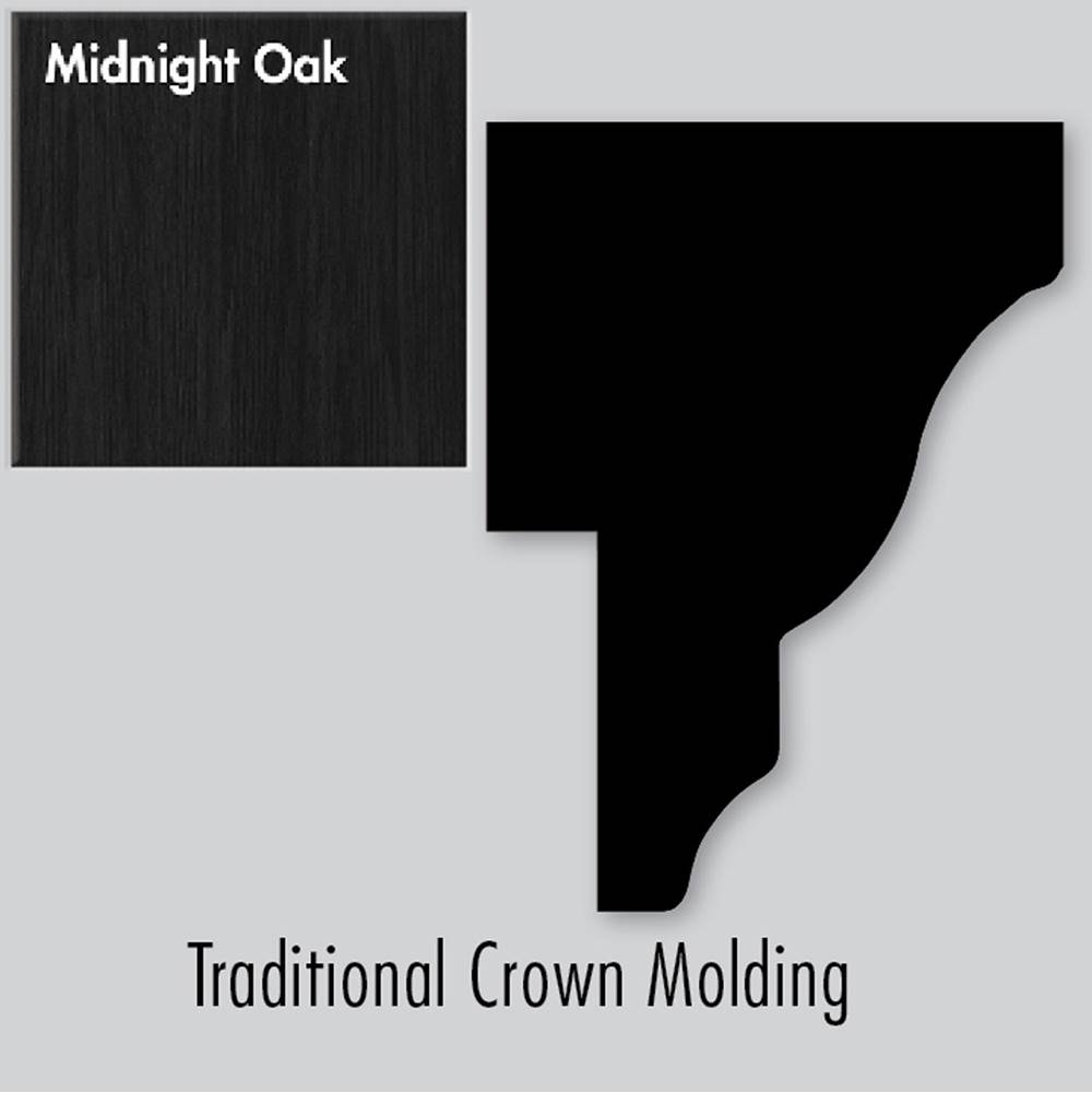 Strasser Woodenworks 2 X 1.25 X 72 Round Crown Strip Midnight Oak