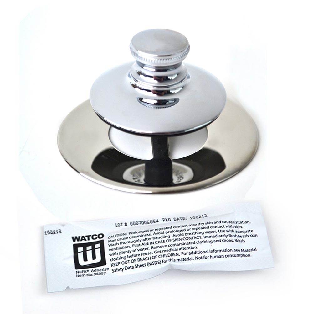 Watco Manufacturing Universal Nufit Pp Tub Closure - Silicone Chrome Plated