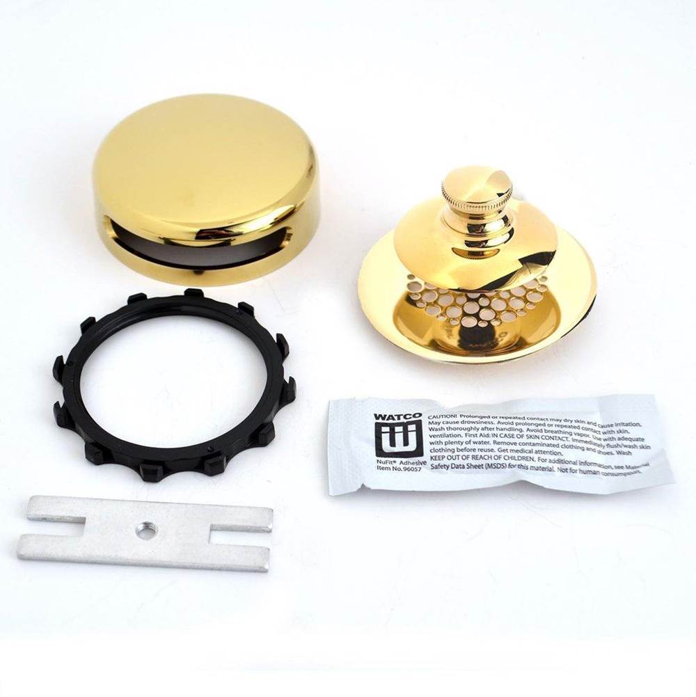 Watco Manufacturing Universal Nufit Innovator Pp Trim Kit - Silicone Polished Brass ''Pvd'' Grid Strainer