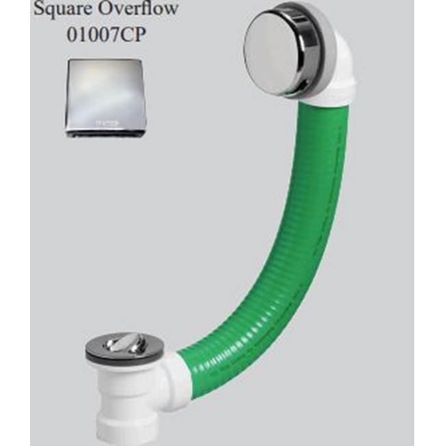 Watco Manufacturing Flex624 Lift And Turn Flexible Pvc W/Sch 40 Sanitary Tee De Pvc Chrome Plated