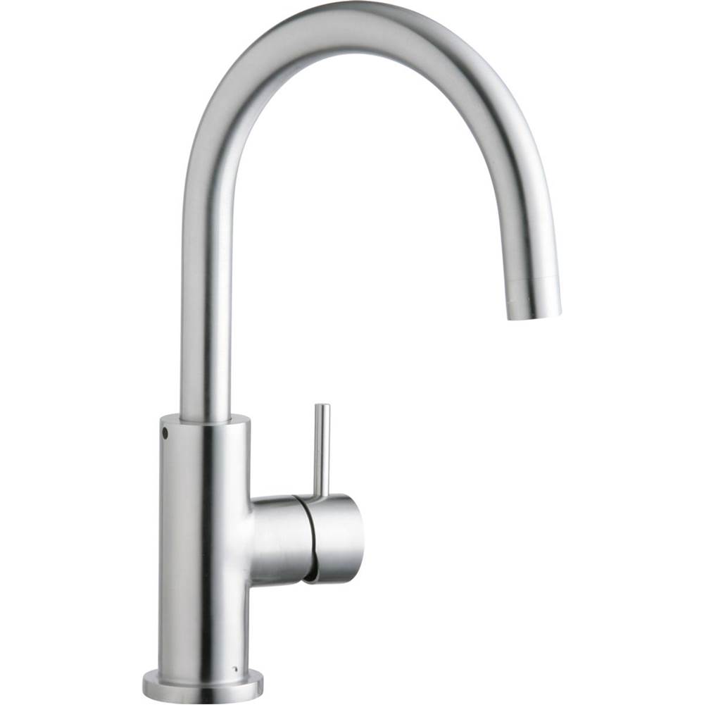 Elkay Allure Single Hole Kitchen Faucet with Lever Handle Satin Stainless Steel