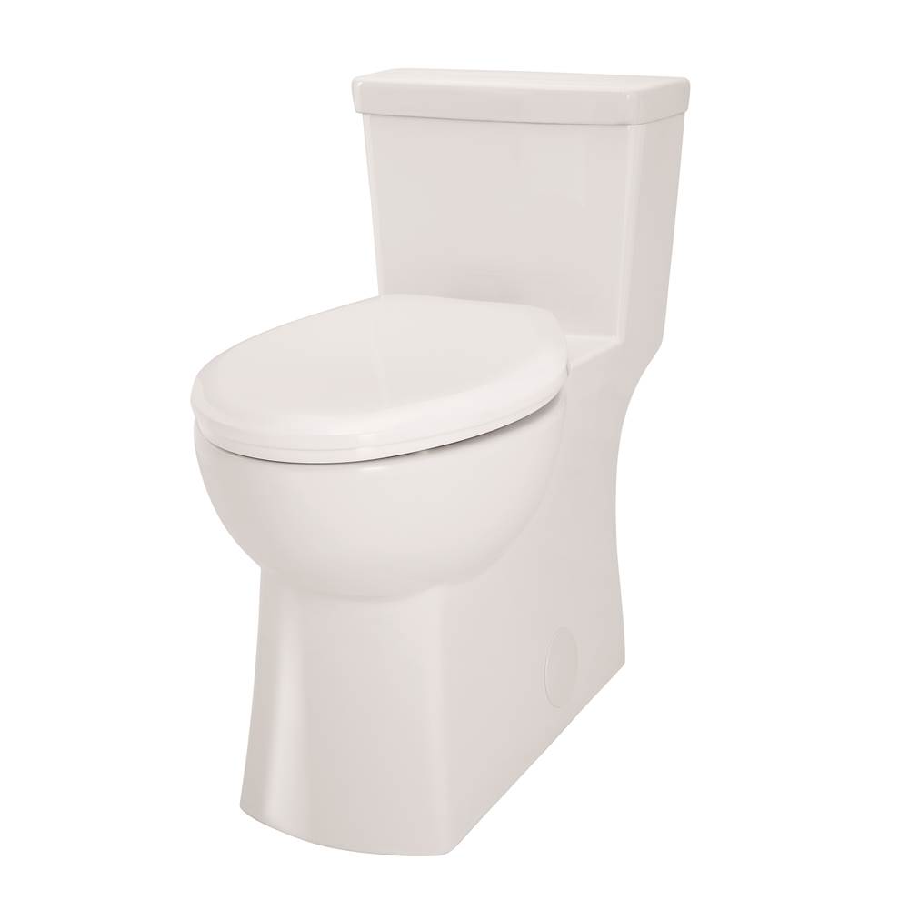 Gerber Plumbing Burr Ridge 1.28gpf ADA EL 1pc CT Toilet 12'' Rough-In White