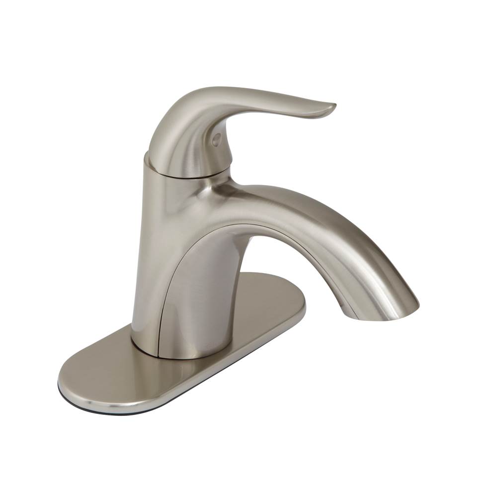 Gerber Plumbing Viper 1H Lavatory Faucet Single Hole Mount w/ 50/50 Touch Down Drain 1.2gpm Brushed Nickel