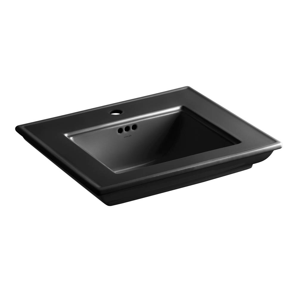 Kohler Memoirs® Stately 24'' pedestal/console table bathroom sink basin with single faucet hole