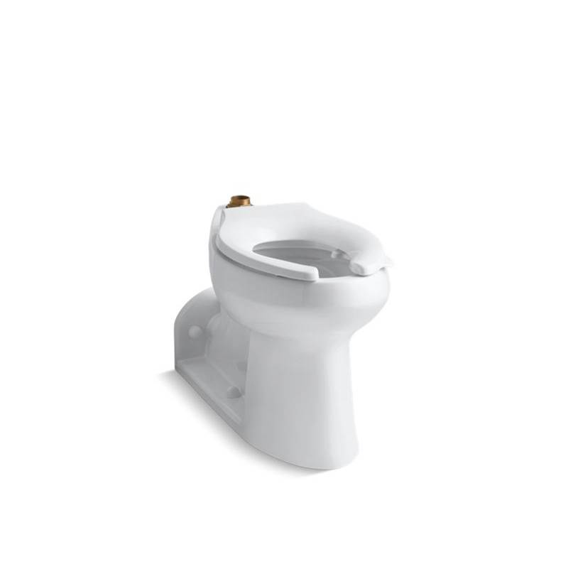 Kohler Anglesey™ Comfort Height® Floor-mounted rear spud flushometer bowl with bedpan lugs