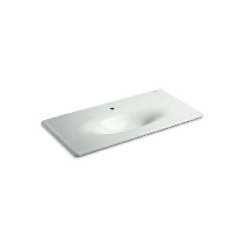Kohler Iron/Impressions® 43'' vanity-top bathroom sink with single faucet hole