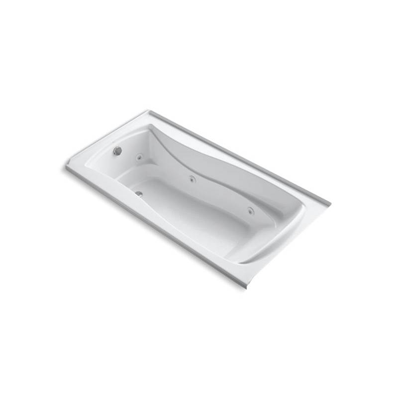 Kohler Mariposa® 72'' x 36'' alcove whirlpool bath with integral flange, heater and left-hand drain