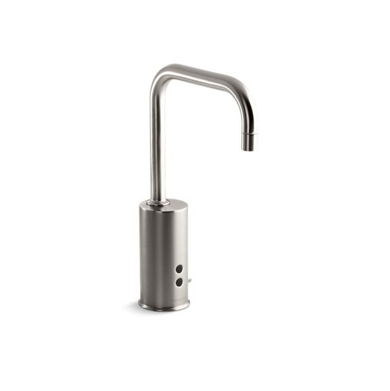 Kohler Gooseneck Touchless faucet with Insight™ technology and temperature mixer, DC-powered