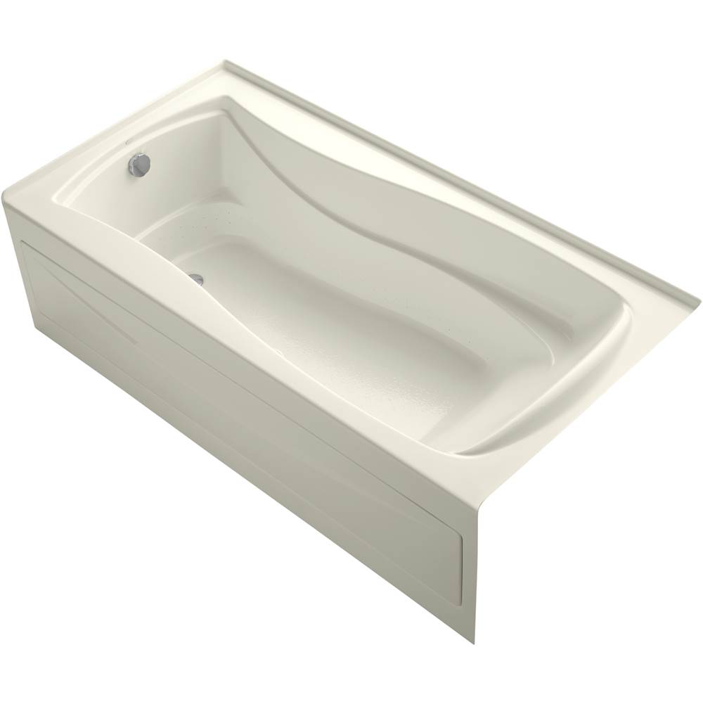 Kohler Mariposa® 72'' x 36'' integral apron Heated BubbleMassage™ air bath with Bask® heated surface and left-hand drain