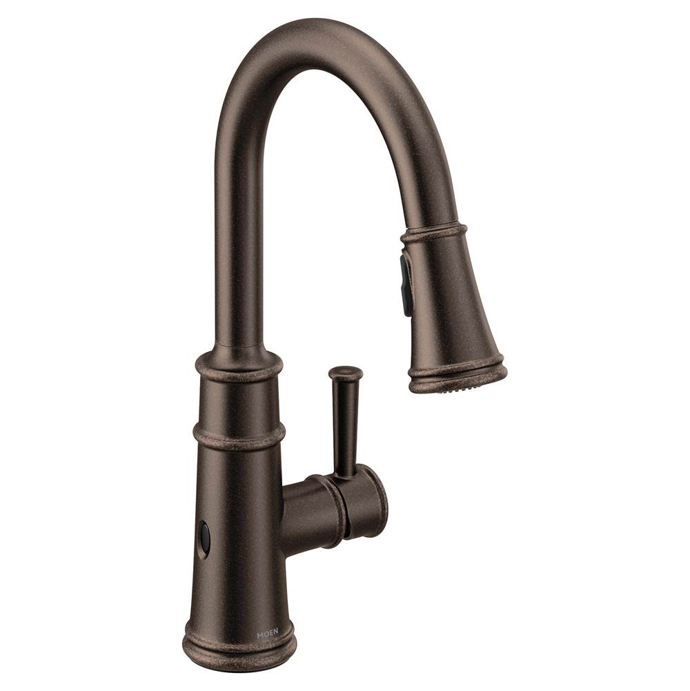 Moen Belfield Touchless 1-Handle Pull-Down Sprayer Kitchen Faucet with MotionSense Wave and Power Clean in Oil Rubbed Bronze