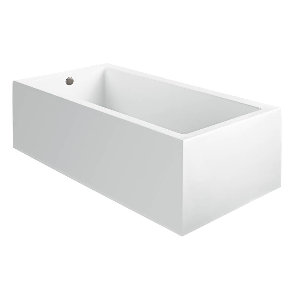 MTI Baths Andrea 23A Acrylic Cxl Sculpted 1 Side Air Bath Elite/Microbubbles - White (65.75X36)