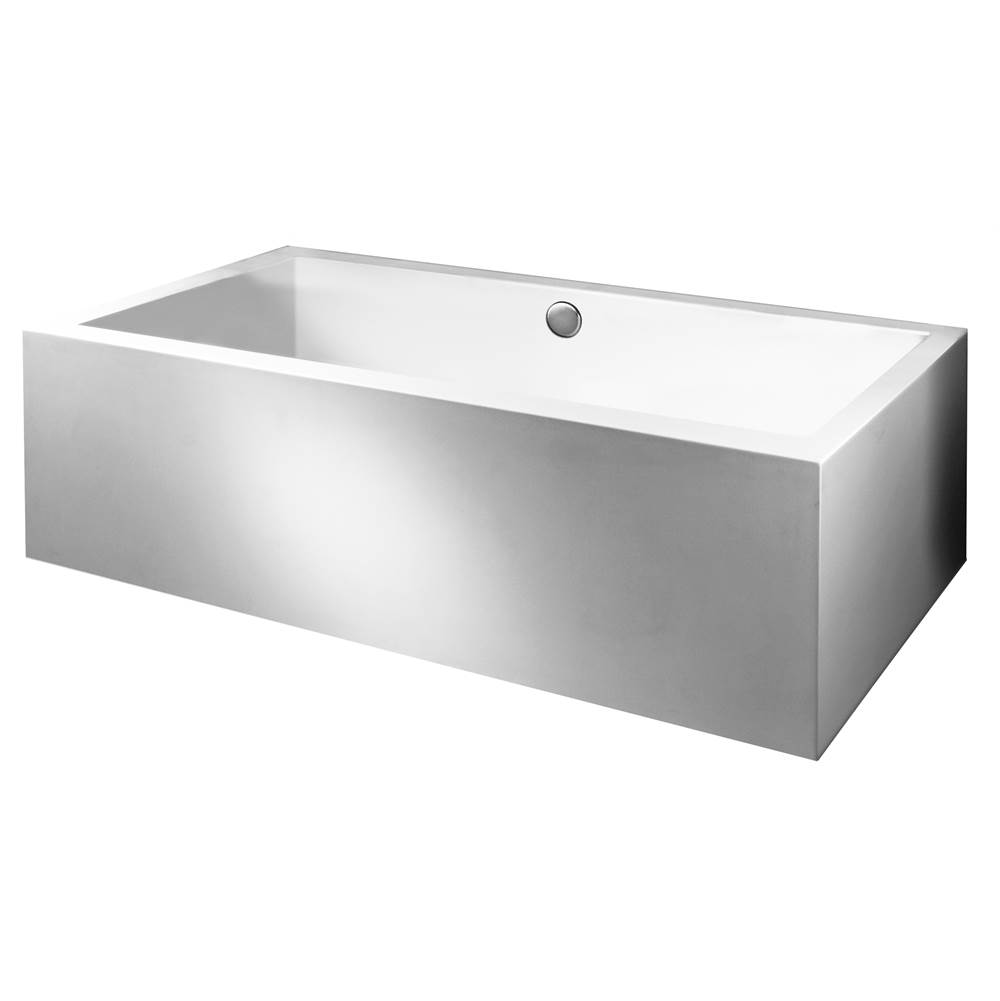 MTI Baths Andrea 8A Acrylic Cxl Sculpted 2 Side Air Bath/Microbubbles - White (71.625X36)
