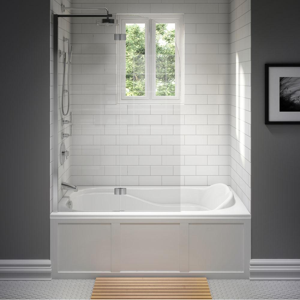 Neptune DAPHNE bathtub 32x60 with Tiling Flange, Right drain, Whirlpool/Mass-Air, Biscuit