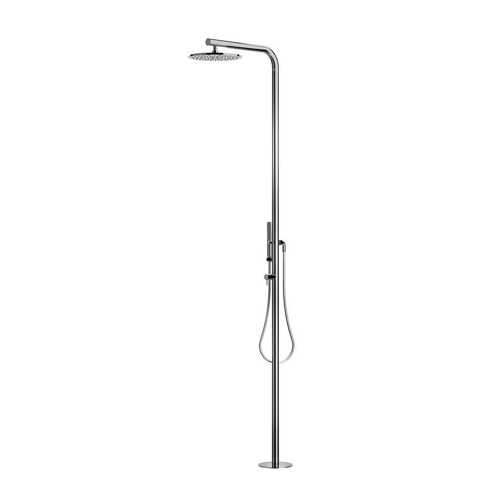 Outdoor Shower ''Classy'' Free Standing Single Supply Shower Unit -  Hand Spray - 12'' Shower Head