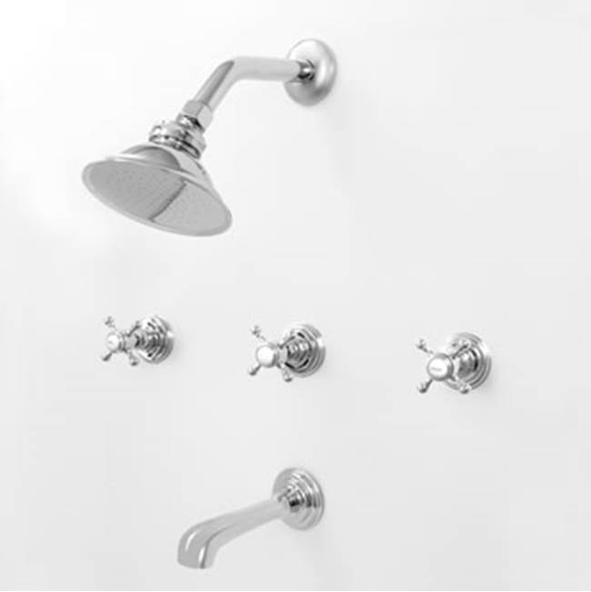 Sigma 3 Valve Tub & Shower Set TRIM (Includes HAF and Wall Tub Spout) SUSSEX SOFT PEWTER .84
