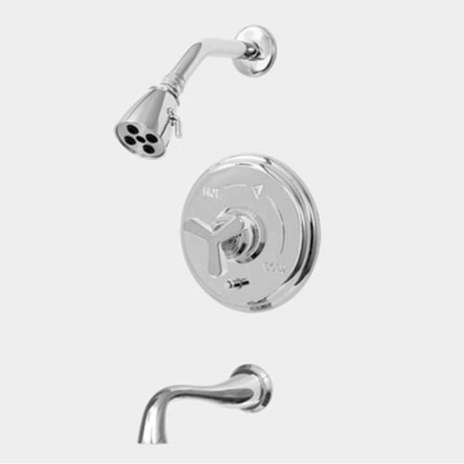 Sigma Pressure Balanced Tub & Shower Set Trim (Includes Haf And Wall Tub Spout) Moderne X Antique Brass .82