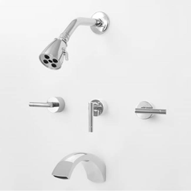 Sigma 3 Valve Tub & Shower Set Trim (Includes Haf And Wall Tub Spout) Palermo Polished Nickel Pvd .43