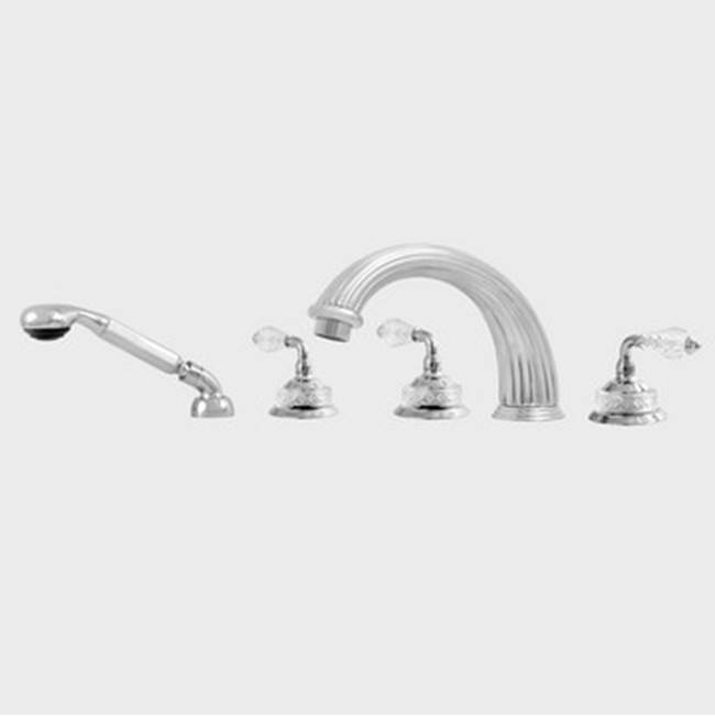 Sigma Roman Tub Set TRIM with Deckmount Handshower LUXEMBOURG POLISHED BRASS PVD .40