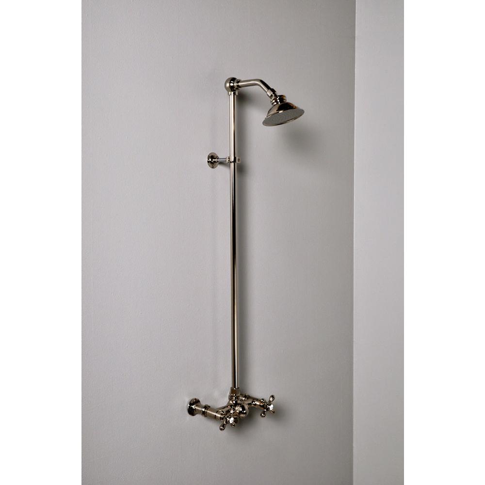 Strom Living Chrome Wall Mount Shower Set W/ Exposed 36'' Tall Riser.  Includes Valve Body, Wa
