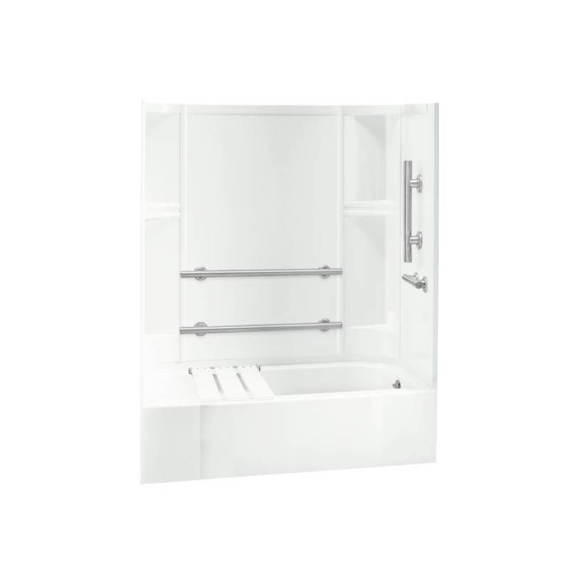 Sterling Plumbing Accord® 60-1/4'' x 30'' ADA smooth bath/shower with grab bars and bath seat