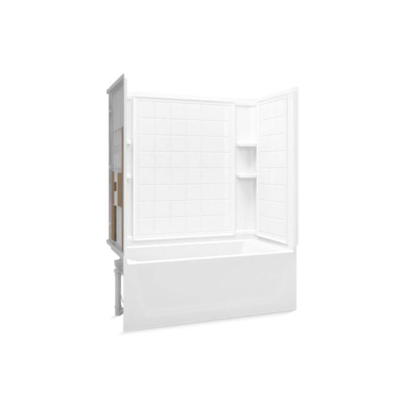 Sterling Plumbing Ensemble™ 60-1/4'' x 32'' tile bath/shower with Aging in Place backerboards and left-hand above-floor drain