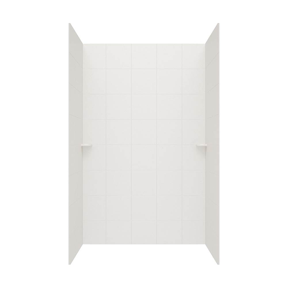 Swan SQMK96-3636 36 x 36 x 96 Swanstone® Square Tile Glue up Shower Wall Kit in Birch