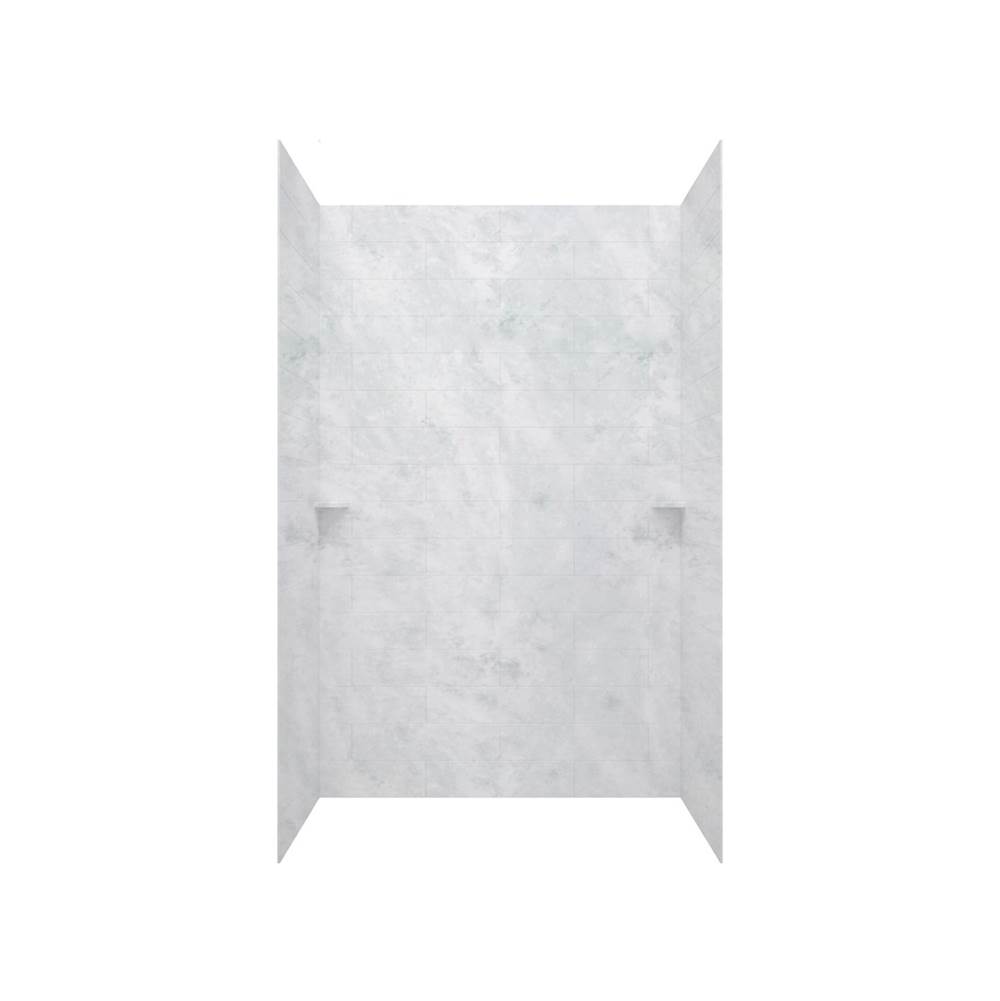 Swan MSMK72-3662 36 x 62 x 72 Swanstone® Modern Subway Tile Glue up Tub Wall Kit in Ice