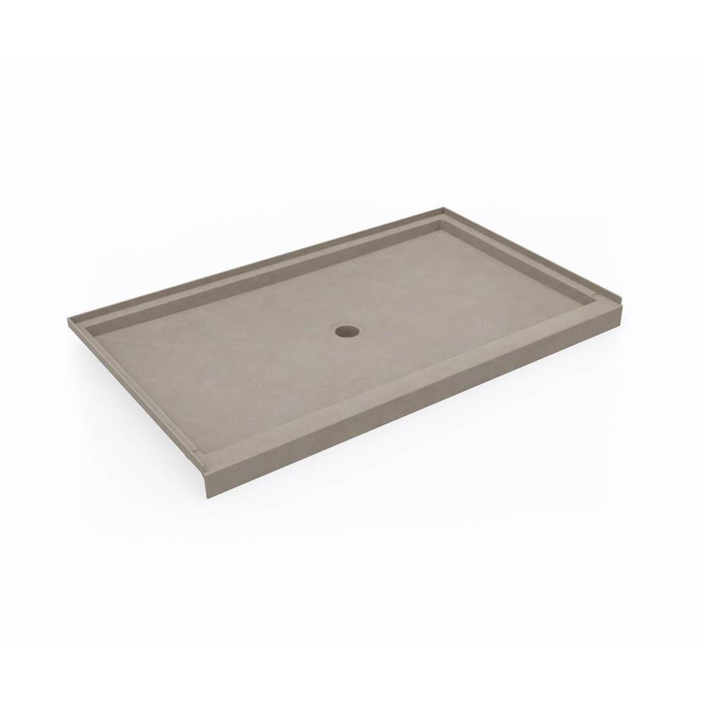 Swan SS-3660 36 x 60 Swanstone® Alcove Shower Pan with Center Drain Limestone